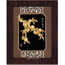 立體金箔畫 桃李滿門 27x34cm